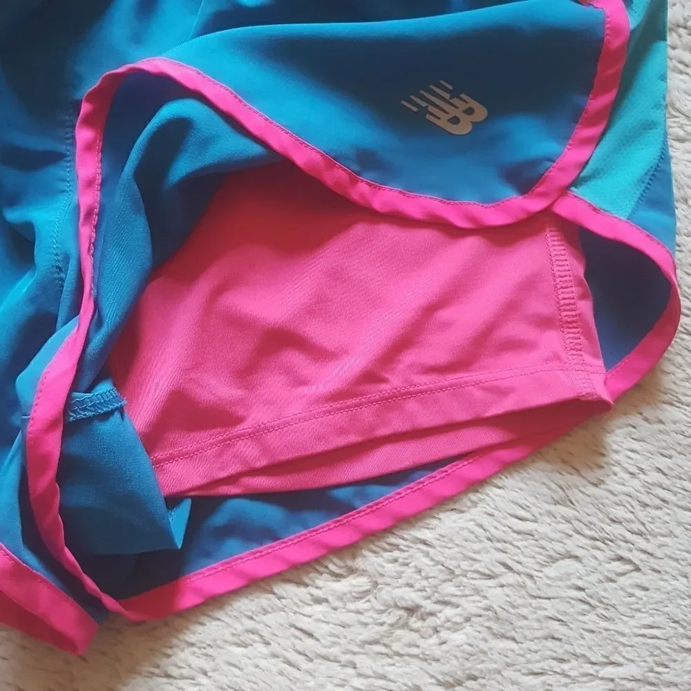 New Balance Running Shorts Womens Size Small Blue Pink‎
